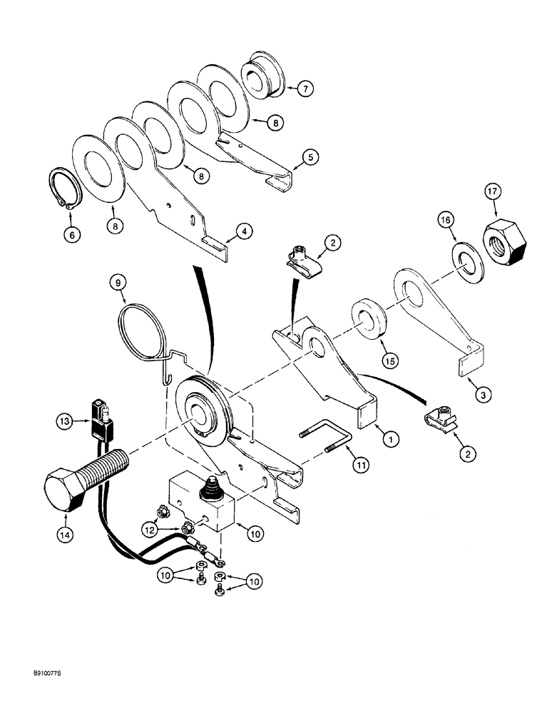 Схема запчастей Case 760 - (09-044) - NEUTRAL START SWITCH ASSEMBLY (55) - ELECTRICAL SYSTEMS