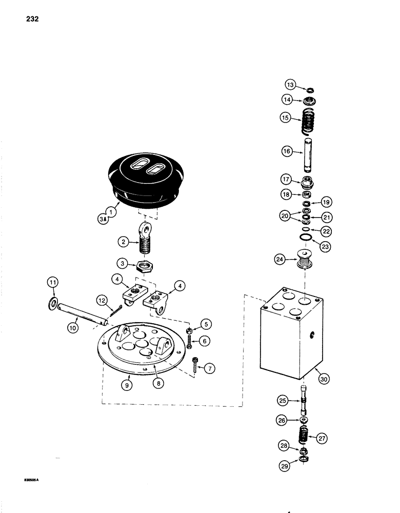 Схема запчастей Case 1080 - (232) - HANDS AND FOOT CONTROL VALVES, MONSUN HYDRAULICS (35) - HYDRAULIC SYSTEMS