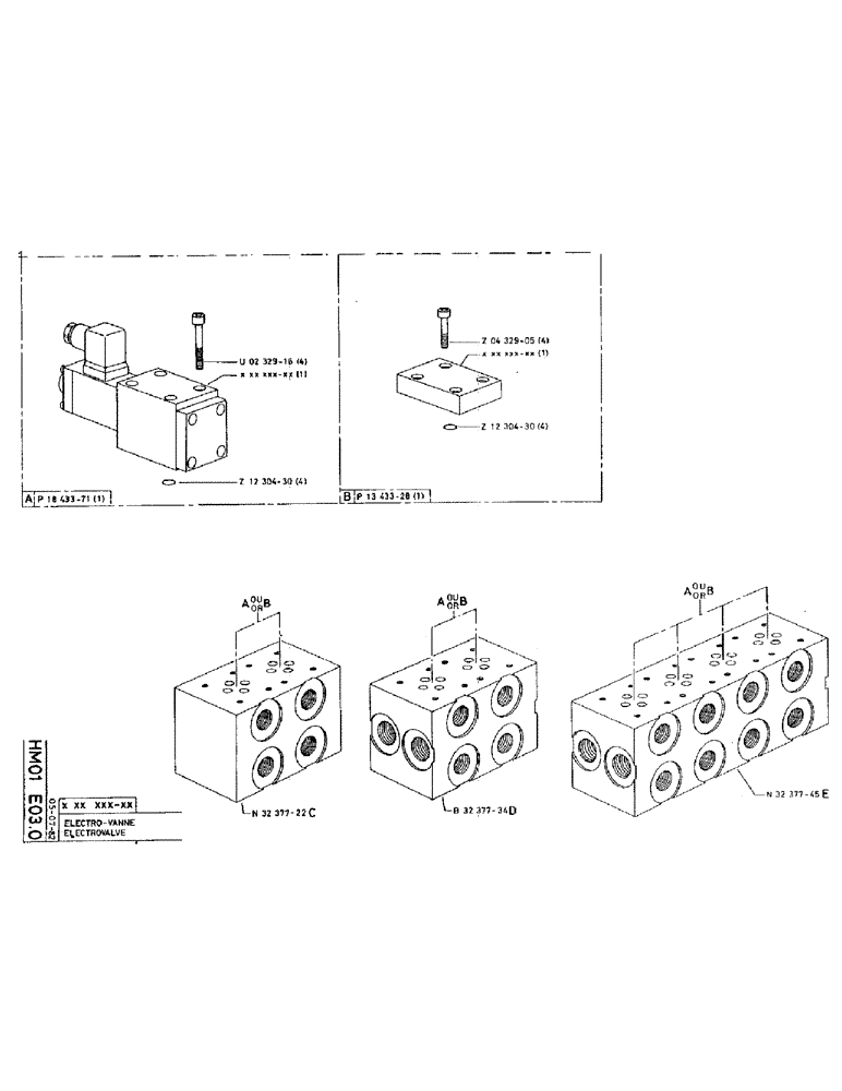 Схема запчастей Case 220 - (B-066) - ELECTROVALVE (07) - HYDRAULIC SYSTEM