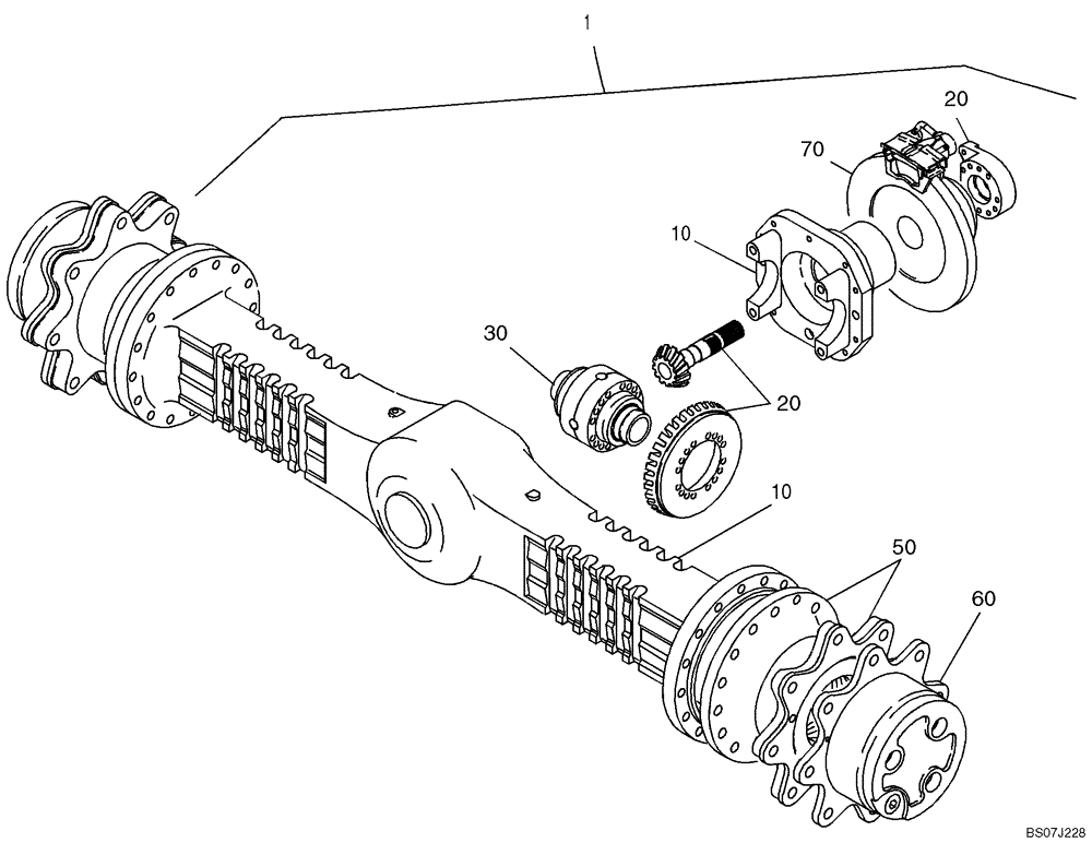 Схема запчастей Case 21D - (02.063[2988797000]) - FRONT AXLE (STANDARD) (25) - FRONT AXLE SYSTEM