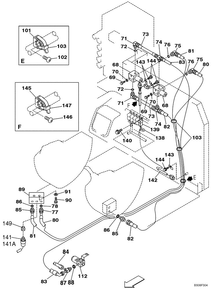 Схема запчастей Case CX160 - (08-45) - HYDRAULICS, AUXILIARY - DOUBLE ACTING CIRCUIT, TRIGGER ACTIVATED (DAC0716101 - DAC0716848) (08) - HYDRAULICS