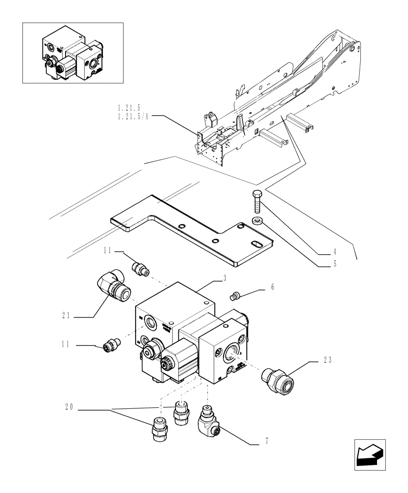 Схема запчастей Case TX945 - (9.08407[02]) - 4 SPOOL VALVE - OPTIONAL CODE 749002131 - VERSION (03-04) (35) - HYDRAULIC SYSTEMS