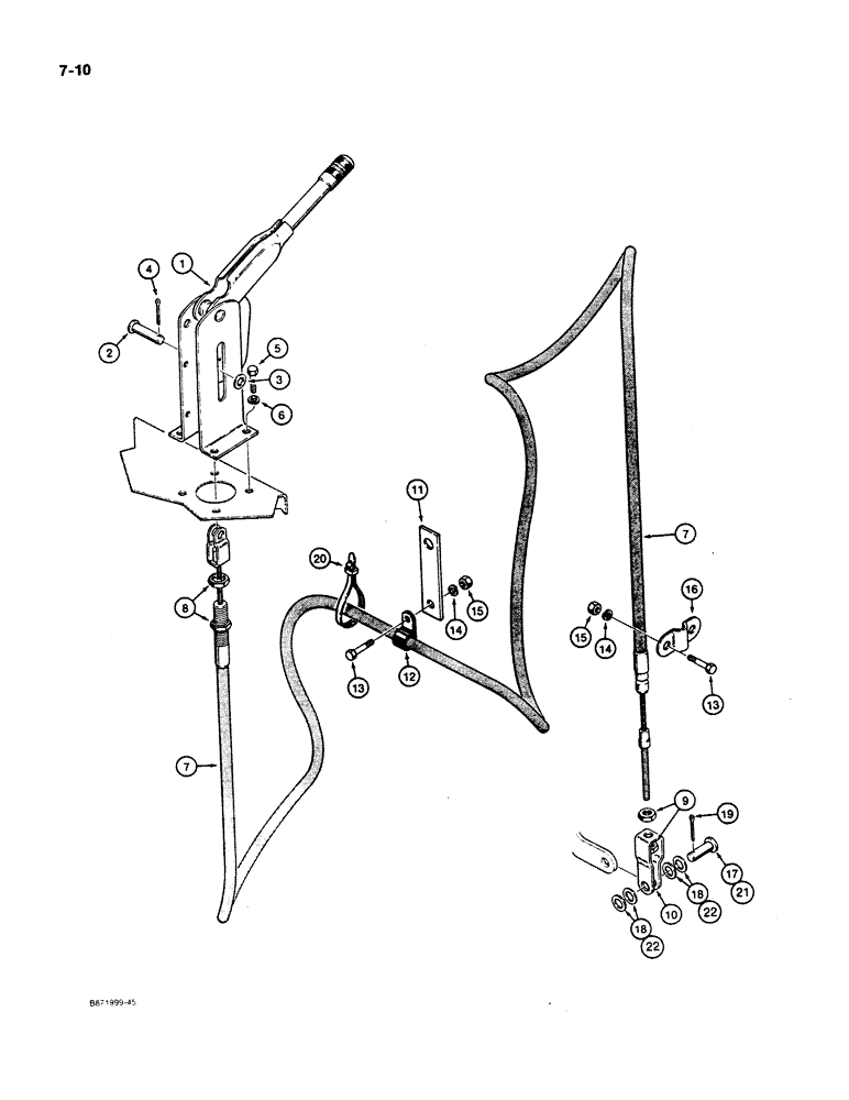 Схема запчастей Case W11B - (7-010) - BRAKE SYSTEM, PARKING BRAKE (07) - BRAKES