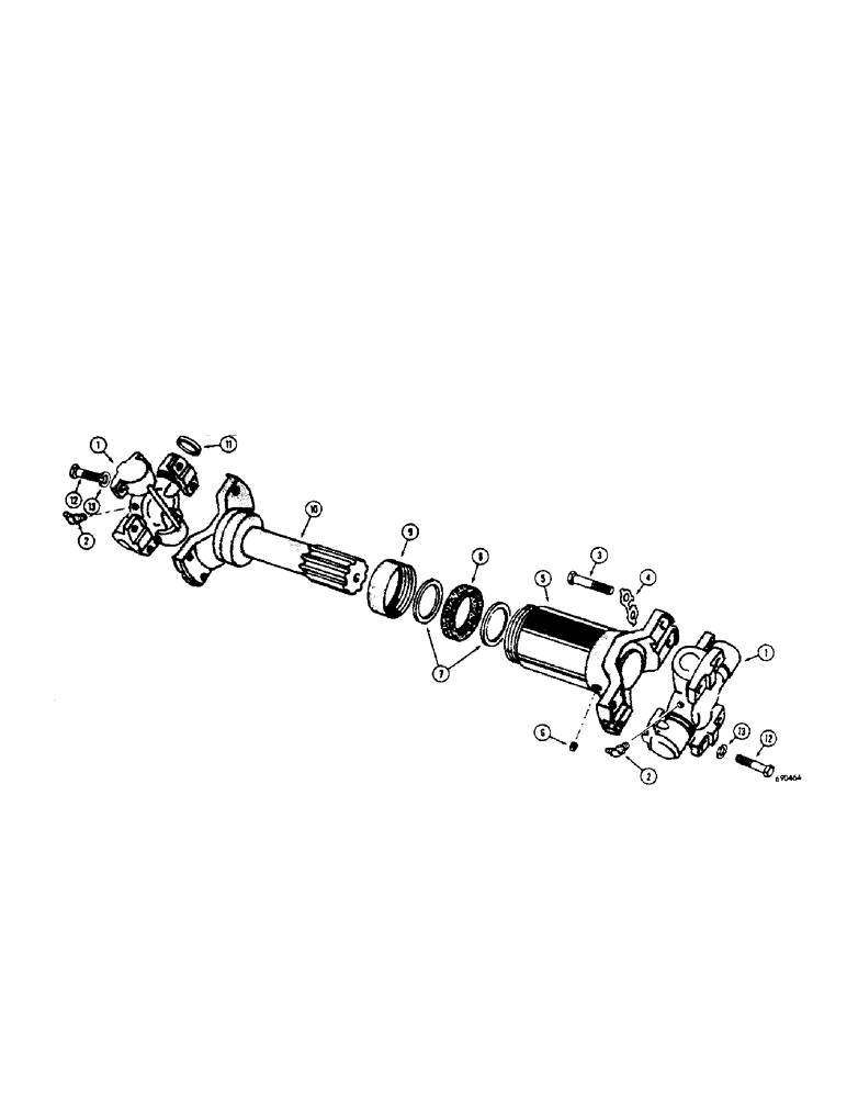 Схема запчастей Case W7E - (188[2]) - A17296 TRANSMISSION DRIVE SHAFT (06) - POWER TRAIN
