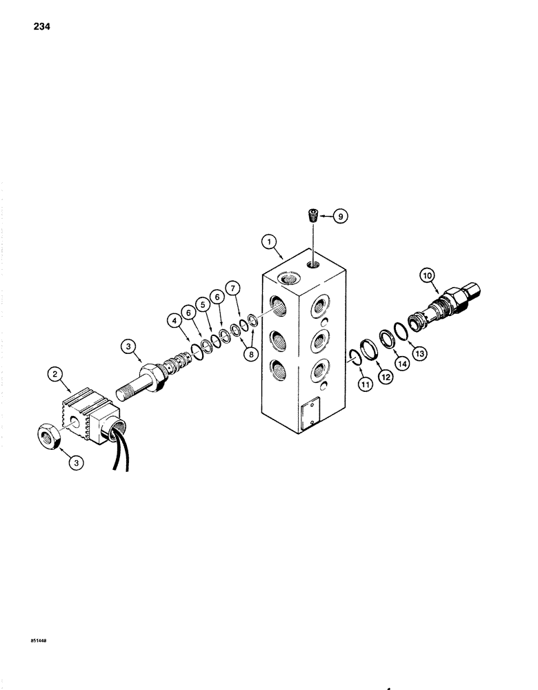 Схема запчастей Case 1080 - (234) - SOLENOID CONTROL VALVE (35) - HYDRAULIC SYSTEMS