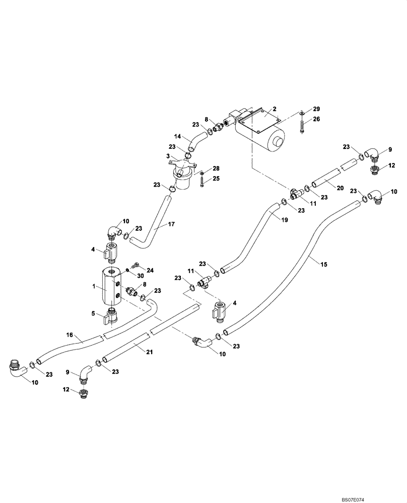 Схема запчастей Case DV202 - (12-94/124[02]) - DRUM SPRINKLING SYSTEM (GROUP 94/124) (09) - CHASSIS/ATTACHMENTS