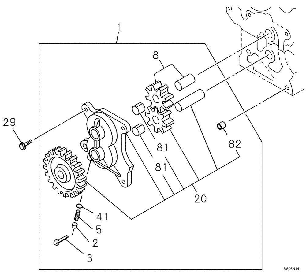 Схема запчастей Case CX290B - (02-31) - OIL PUMP (02) - ENGINE