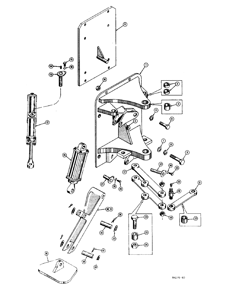 Схема запчастей Case 400 - (262) - MOUNTING PARTS, SWING LINKAGE, AND STABILIZERS, MOUNTING PARTS (05) - UPPERSTRUCTURE CHASSIS