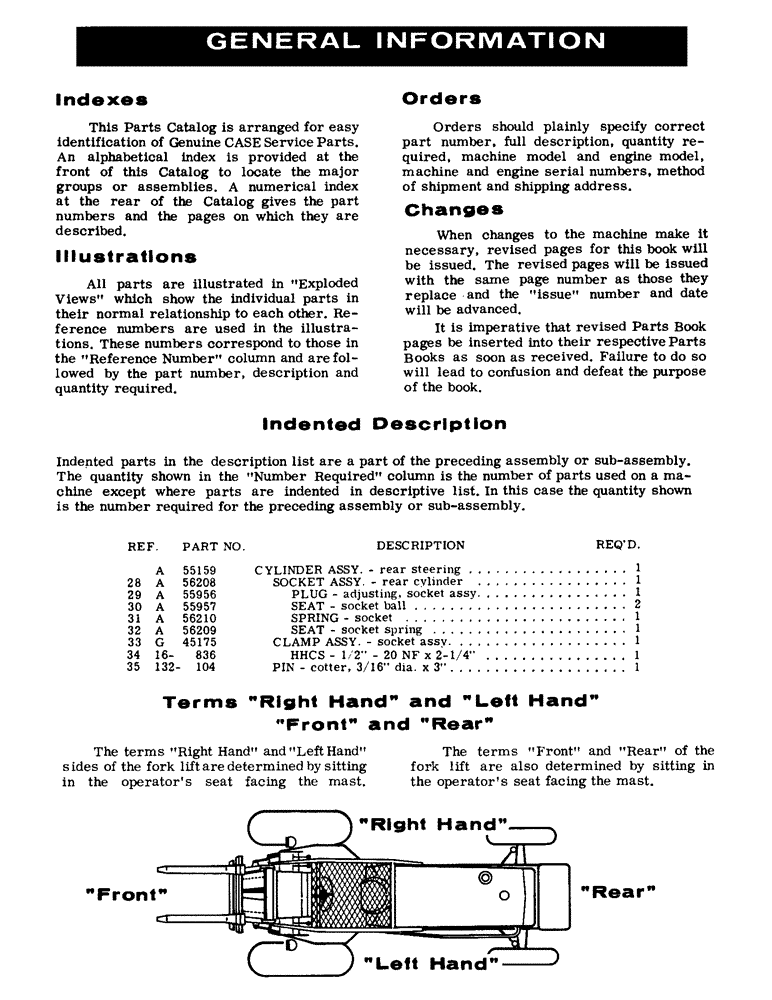 Схема запчастей Case 530 - (01) - GENERAL INFORMATION (05) - SERVICE & MAINTENANCE
