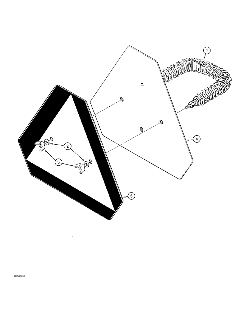 Схема запчастей Case 590 - (9-144) - SLOW MOVING VEHICLE EMBLEM (09) - CHASSIS/ATTACHMENTS
