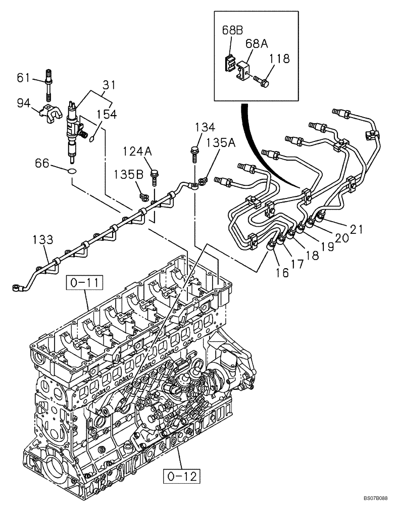 Схема запчастей Case CX470B - (03-04) - FUEL INJECTION PUMP (03) - FUEL SYSTEM