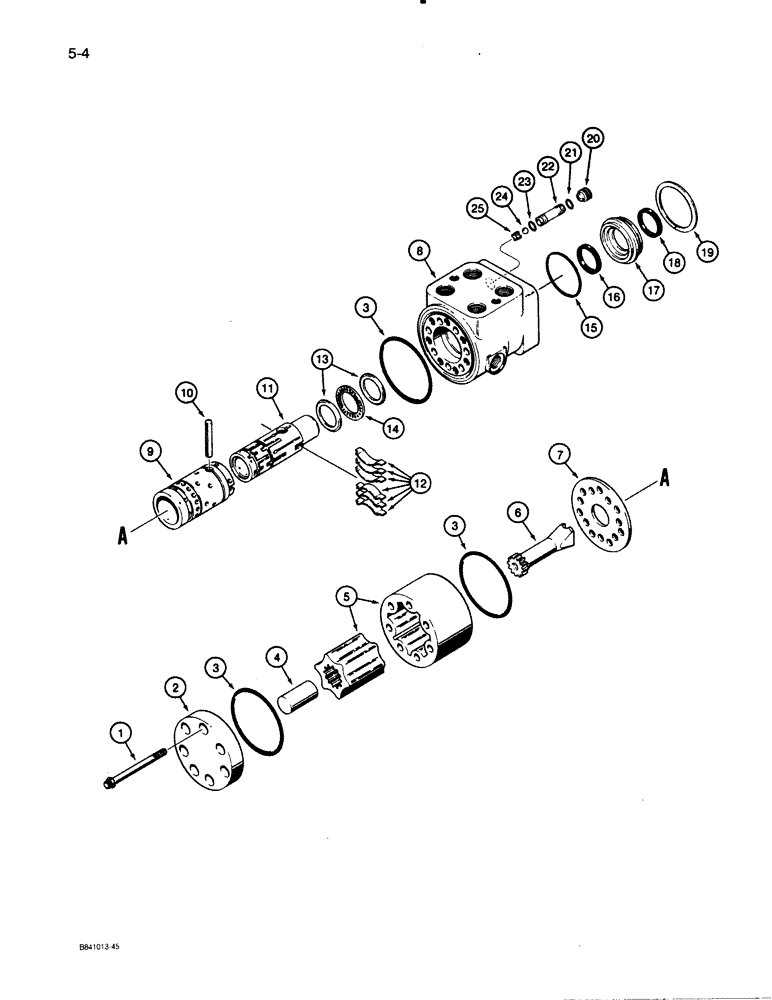 Схема запчастей Case W30 - (5-04) - STEERING VALVE (05) - STEERING