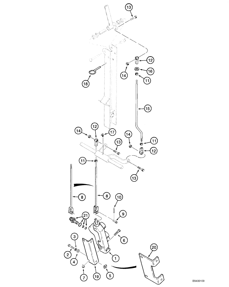 Схема запчастей Case 1845C - (08-24) - MOUNTING - VALVE, AUXILIARY CONTROL (08) - HYDRAULICS