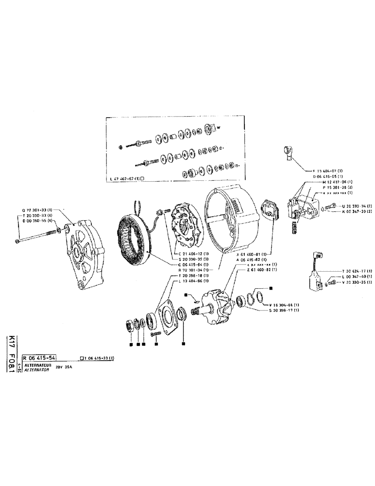 Схема запчастей Case 220 - (B-093) - ALTERNATOR (06) - ELECTRICAL SYSTEMS