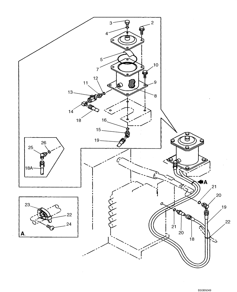 Схема запчастей Case CX160 - (08-06) - HYDRAULICS - BYPASS FILTER (08) - HYDRAULICS