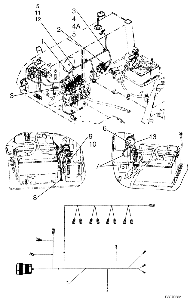 Схема запчастей Case 1150K - (04-08) - HARNESS, EQUIPMENT CONTROL & MASTER DISCONNECT SWITCH (04) - ELECTRICAL SYSTEMS