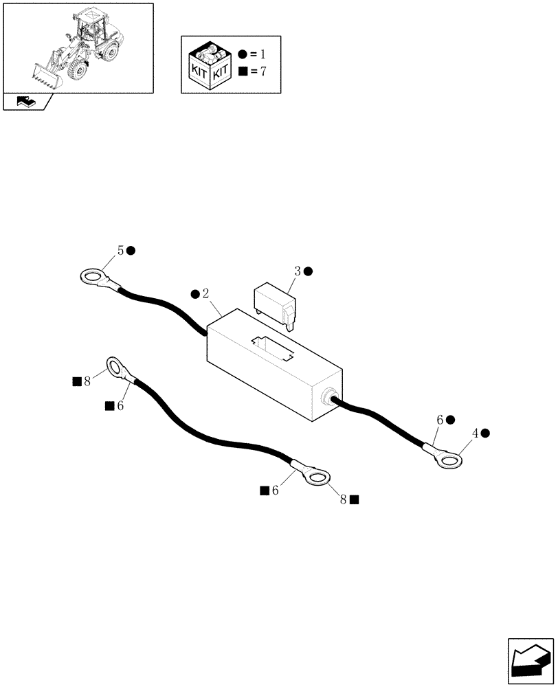 Схема запчастей Case 21E - (1.75.1) - GRID-HEATER CABLE (06) - ELECTRICAL SYSTEMS
