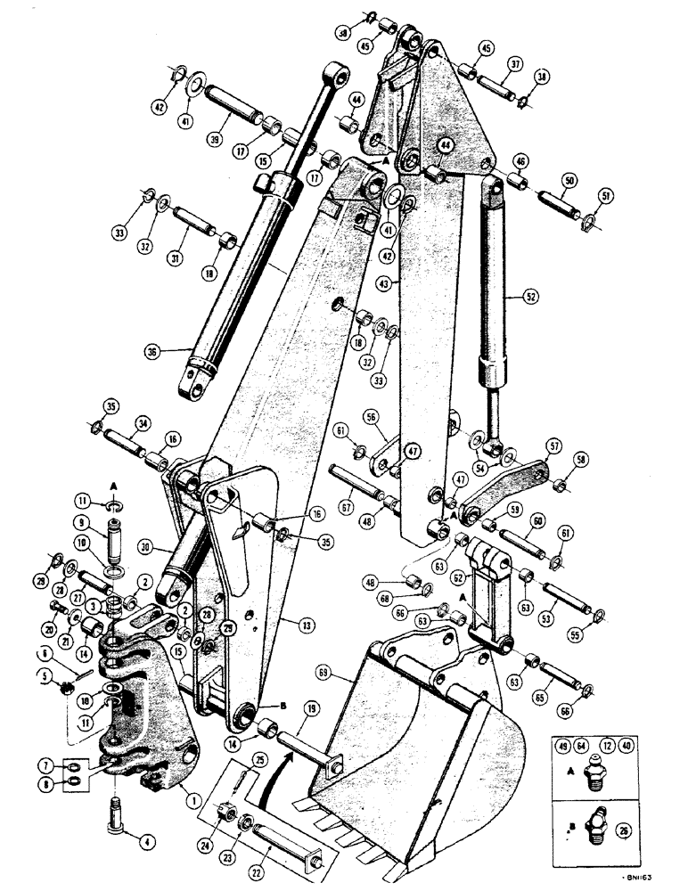 Схема запчастей Case 32 - (086) - BACKHOE MECHANICAL PARTS 