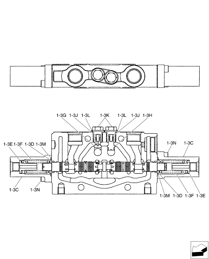 Схема запчастей Case CX50B - (01-024[03]) - VALVE INSTAL, ANGLE DOZER (35) - HYDRAULIC SYSTEMS