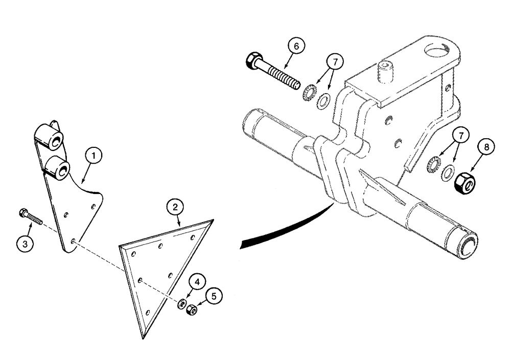 Схема запчастей Case 960 - (09-54) - SOD CUTTER (09) - CHASSIS