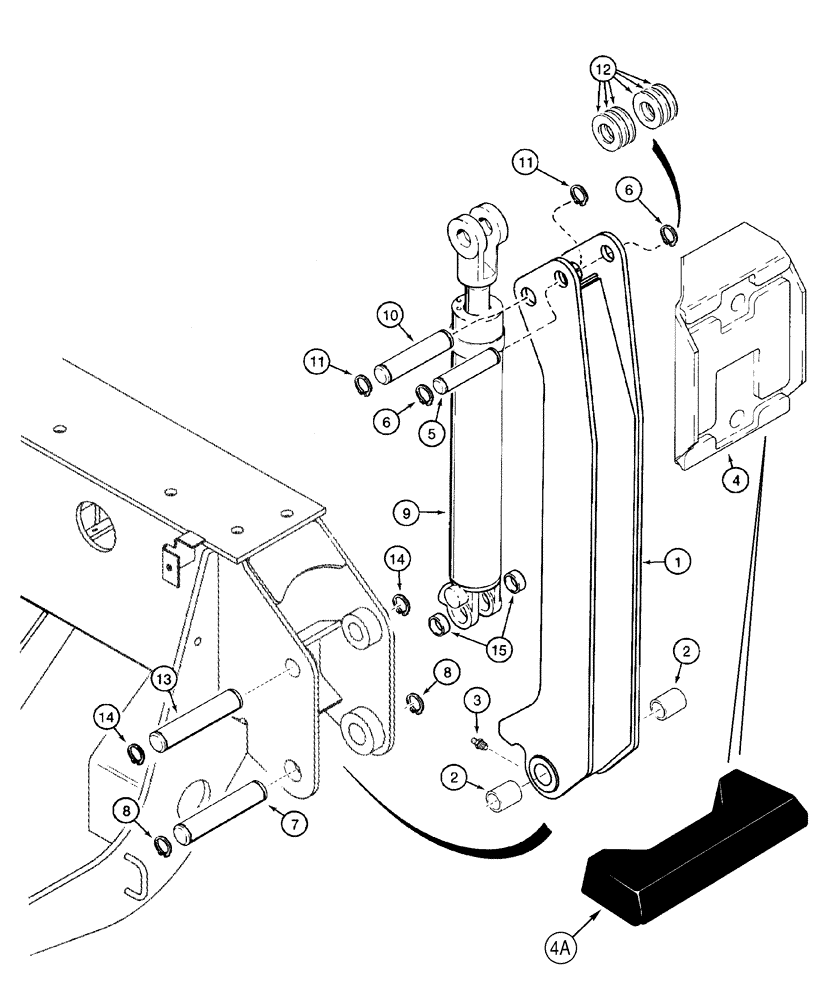 Схема запчастей Case 460 - (9-26) - BACKHOE STABILIZERS, D100 BACKHOE (09) - CHASSIS/ATTACHMENTS