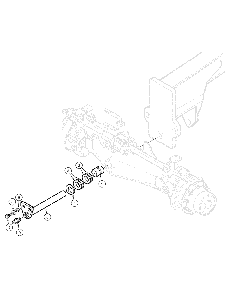 Схема запчастей Case 885B AWD - (06-16[01]) - FRONT AXLE - SUPPORT BEARING (06) - POWER TRAIN