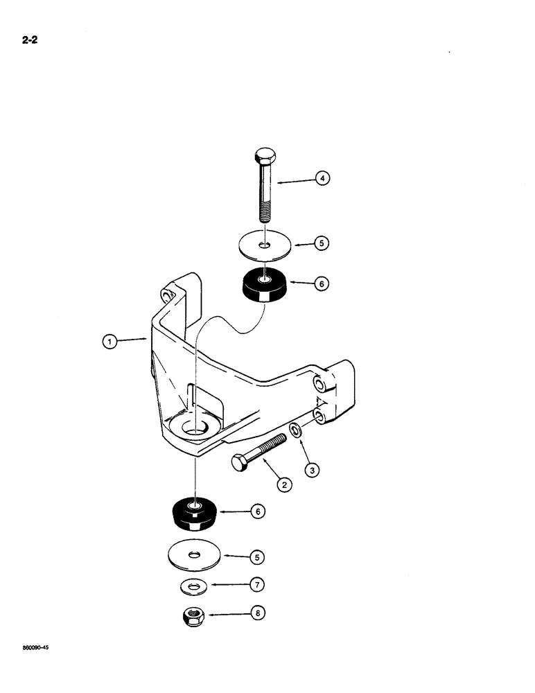 Схема запчастей Case W14C - (2-02) - ENGINE MOUNTS (02) - ENGINE