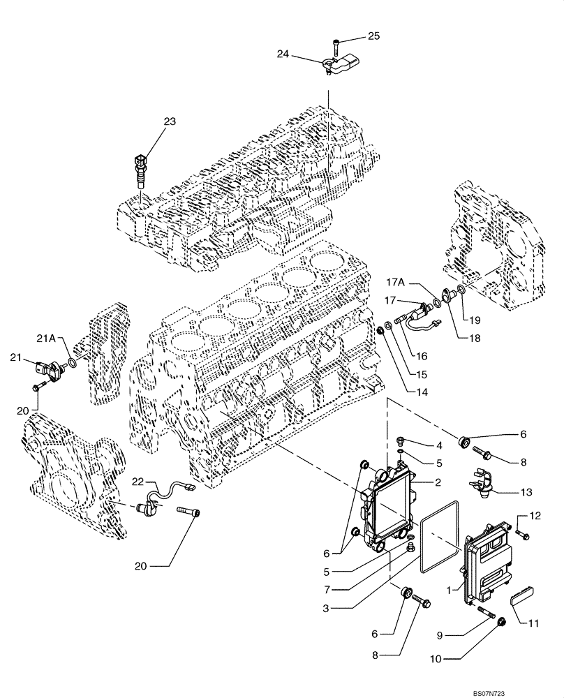 Схема запчастей Case 850L - (03-11) - FUEL INJECTION SYSTEM - MODULE, ENGINE CONTROL (03) - FUEL SYSTEM