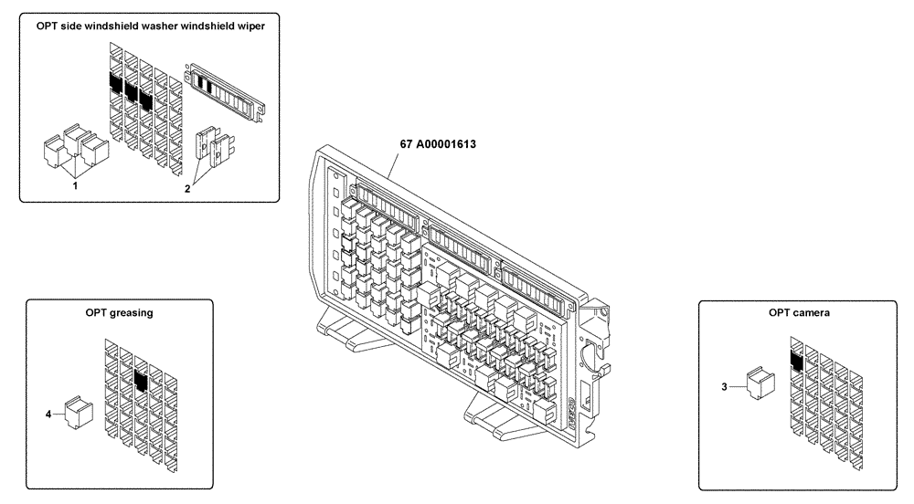 Схема запчастей Case 327B - (67A00001677[001]) - SWITCHES, REMOTE CONTROL (87551834) (13) - Electrical System / Decals