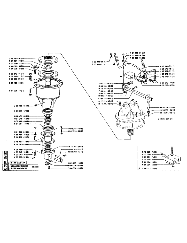 Схема запчастей Case 160CK - (326) - AUGER MECHANISM (18) - ATTACHMENT ACCESSORIES