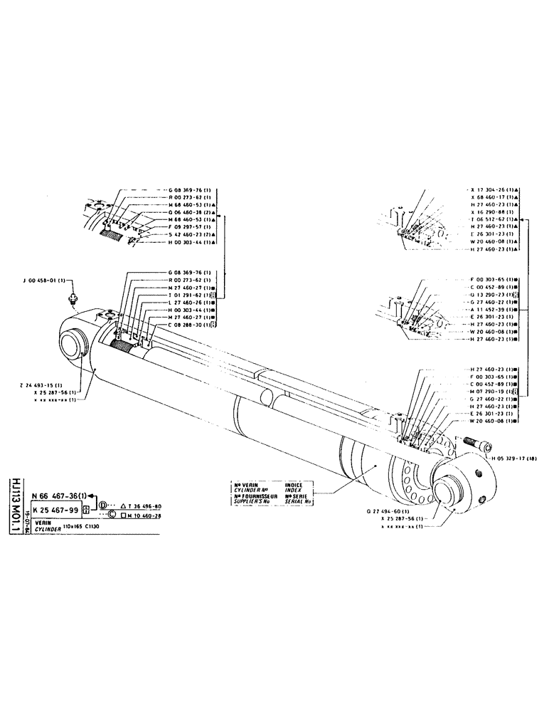 Схема запчастей Case 160CK - (175) - CYLINDER (07) - HYDRAULIC SYSTEM