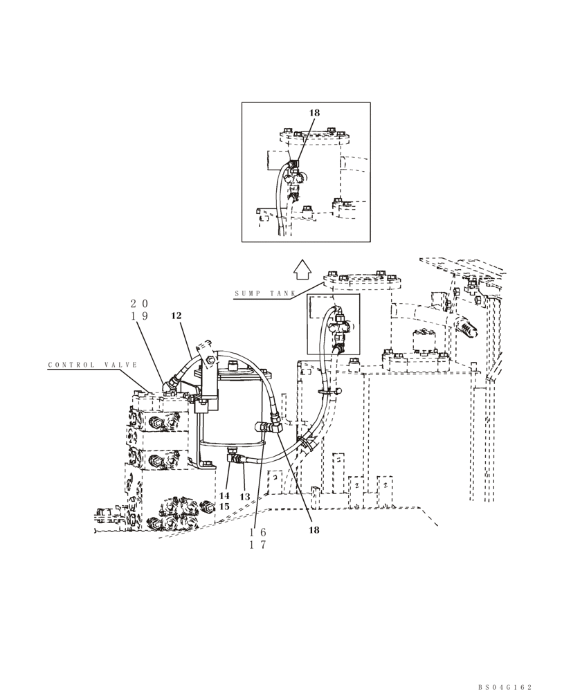 Схема запчастей Case CX80 - (08-10) - HYDRAULICS - BYPASS FILTER (08) - HYDRAULICS