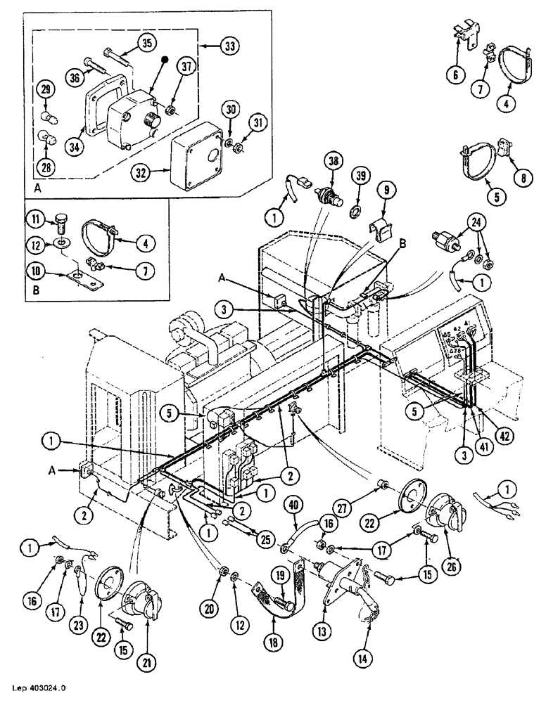Схема запчастей Case 688B - (06) - ELECTRIC CIRCUIT (ENGINE MODULE) (06) - ELECTRICAL SYSTEMS