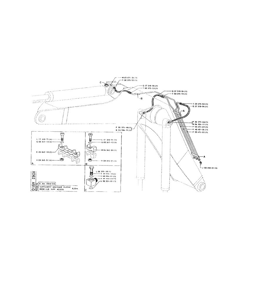 Схема запчастей Case 160CKS - (268) - BOOM LUB SUPP. ACCESS. (09) - BOOMS