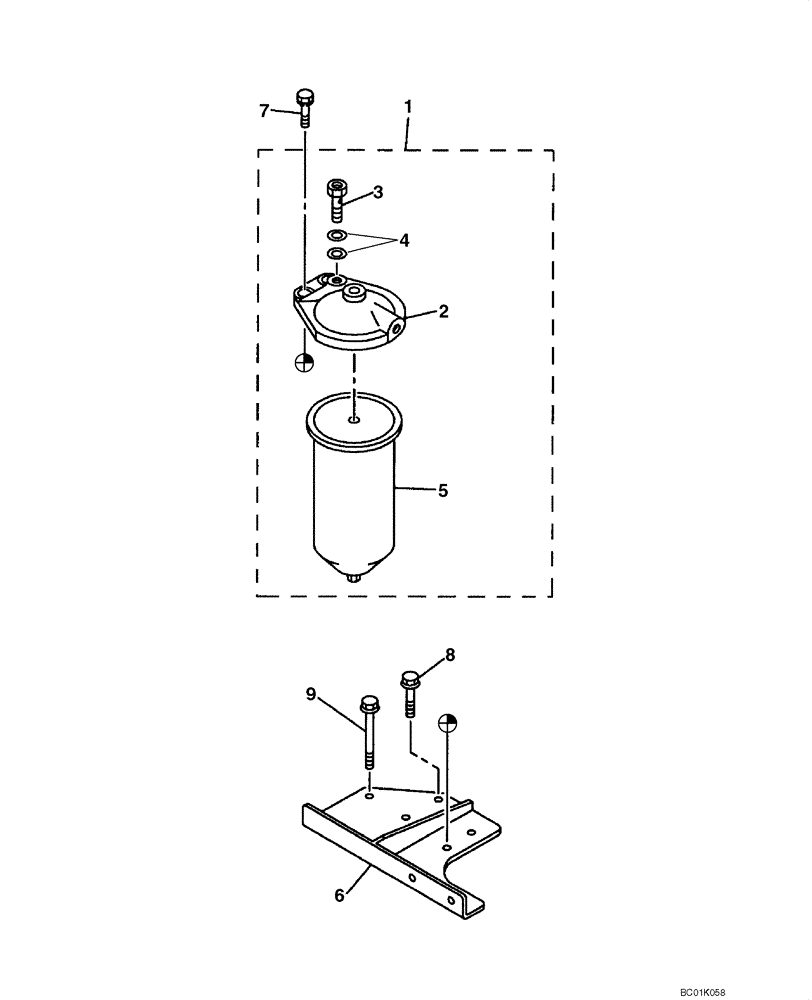 Схема запчастей Case CX800 - (03-06) - FUEL FILTER (03) - FUEL SYSTEM
