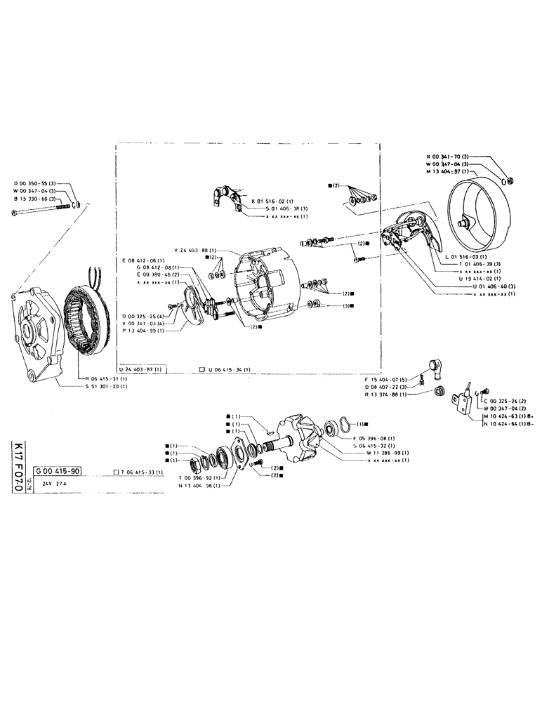 Схема запчастей Case RC200L - (102) - 24V 27A 