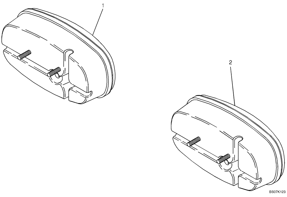 Схема запчастей Case 21D - (32.211[2988715000]) - REAR COMPACT LAMPS (55) - ELECTRICAL SYSTEMS