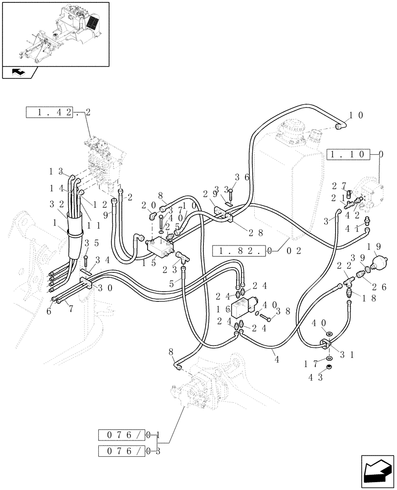 Схема запчастей Case 21E - (1.82.8) - HYDRAULIC SYSTEM INTERVENTION (07) - HYDRAULIC SYSTEMS