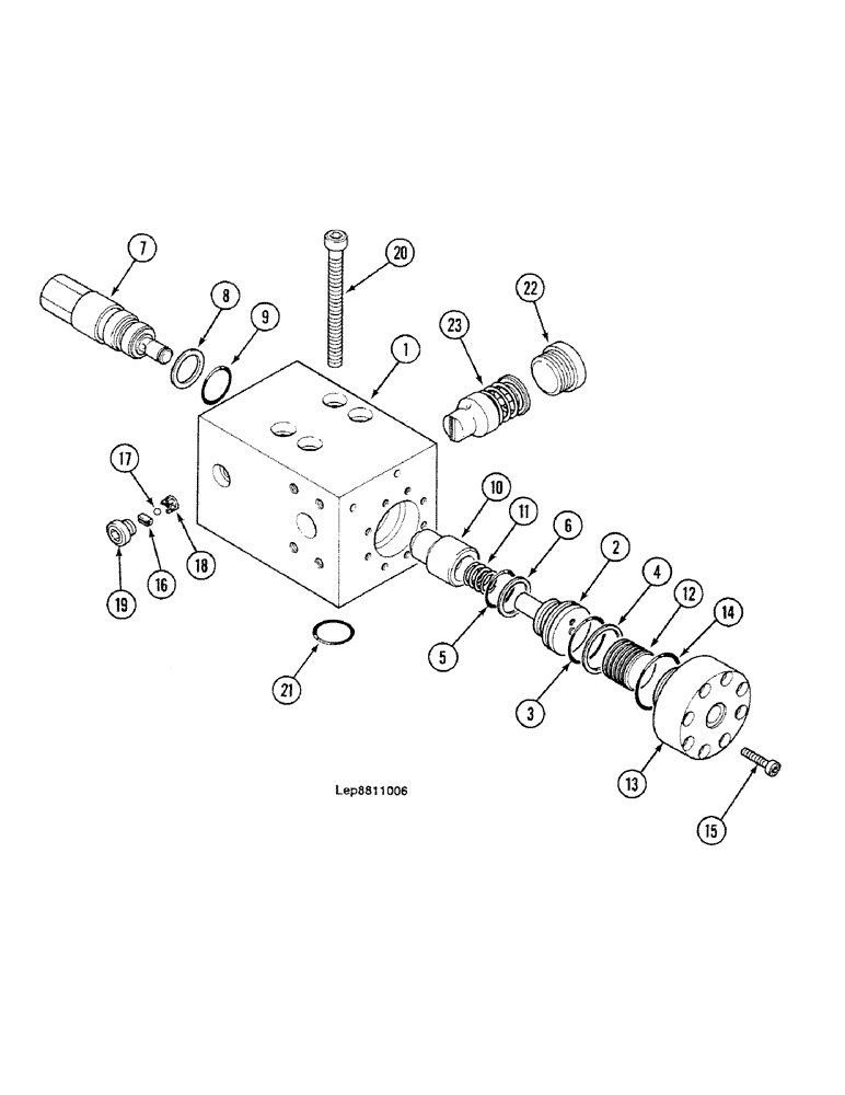 Схема запчастей Case 688C - (8G-136) - LOAD HOLDING VALVE (DIPPERSTICK CYLINDER) (07) - HYDRAULIC SYSTEM
