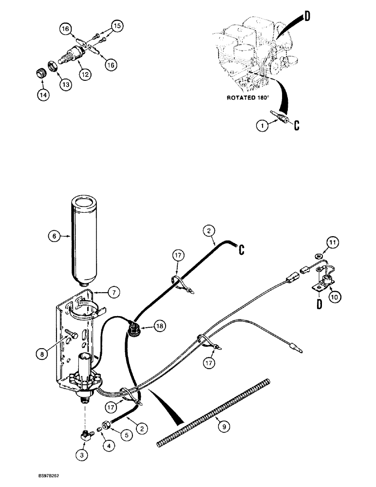 Схема запчастей Case 580L - (2-014) - COLD START SYSTEM (02) - ENGINE