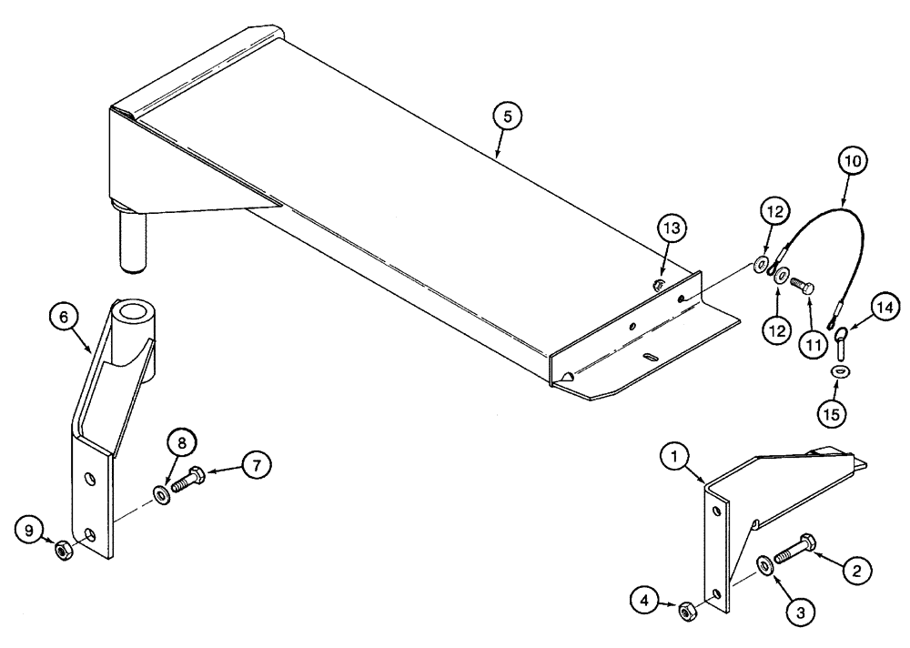Схема запчастей Case 460 - (9-18) - BACKHOE WALKWAY, D100 BACKHOE (09) - CHASSIS/ATTACHMENTS