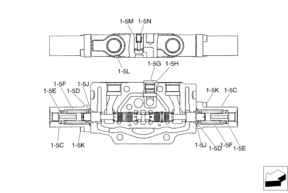 Схема запчастей Case CX50B - (01-024[05]) - VALVE INSTAL, ANGLE DOZER (35) - HYDRAULIC SYSTEMS