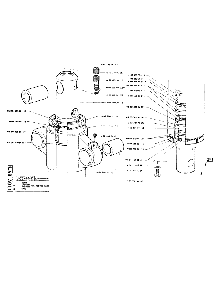 Схема запчастей Case GCK120 - (077) - CYLINDER 