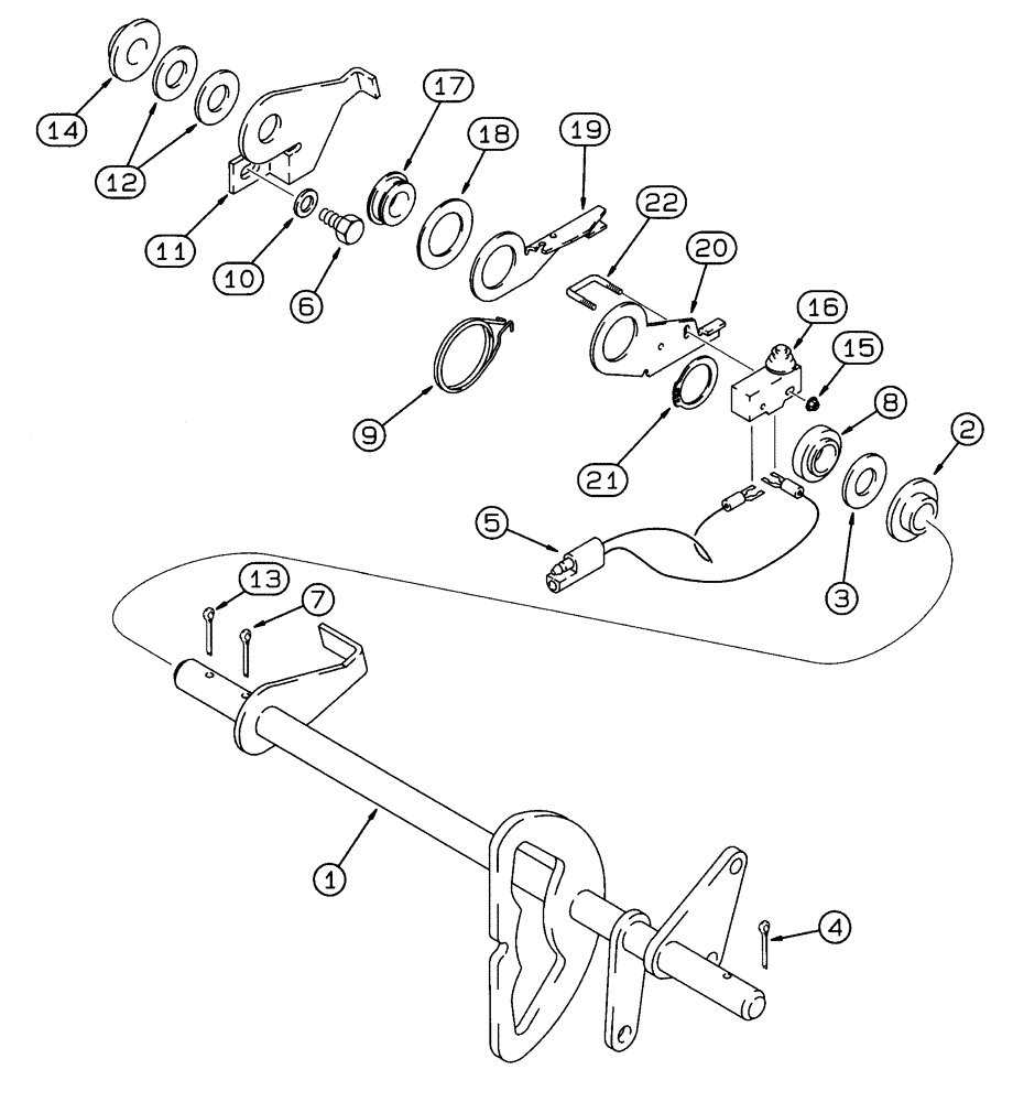 Схема запчастей Case 460 - (4-18) - NEUTRAL START SWITCH AND MOUNTING, GROUND DRIVE CONTROL (04) - ELECTRICAL SYSTEMS