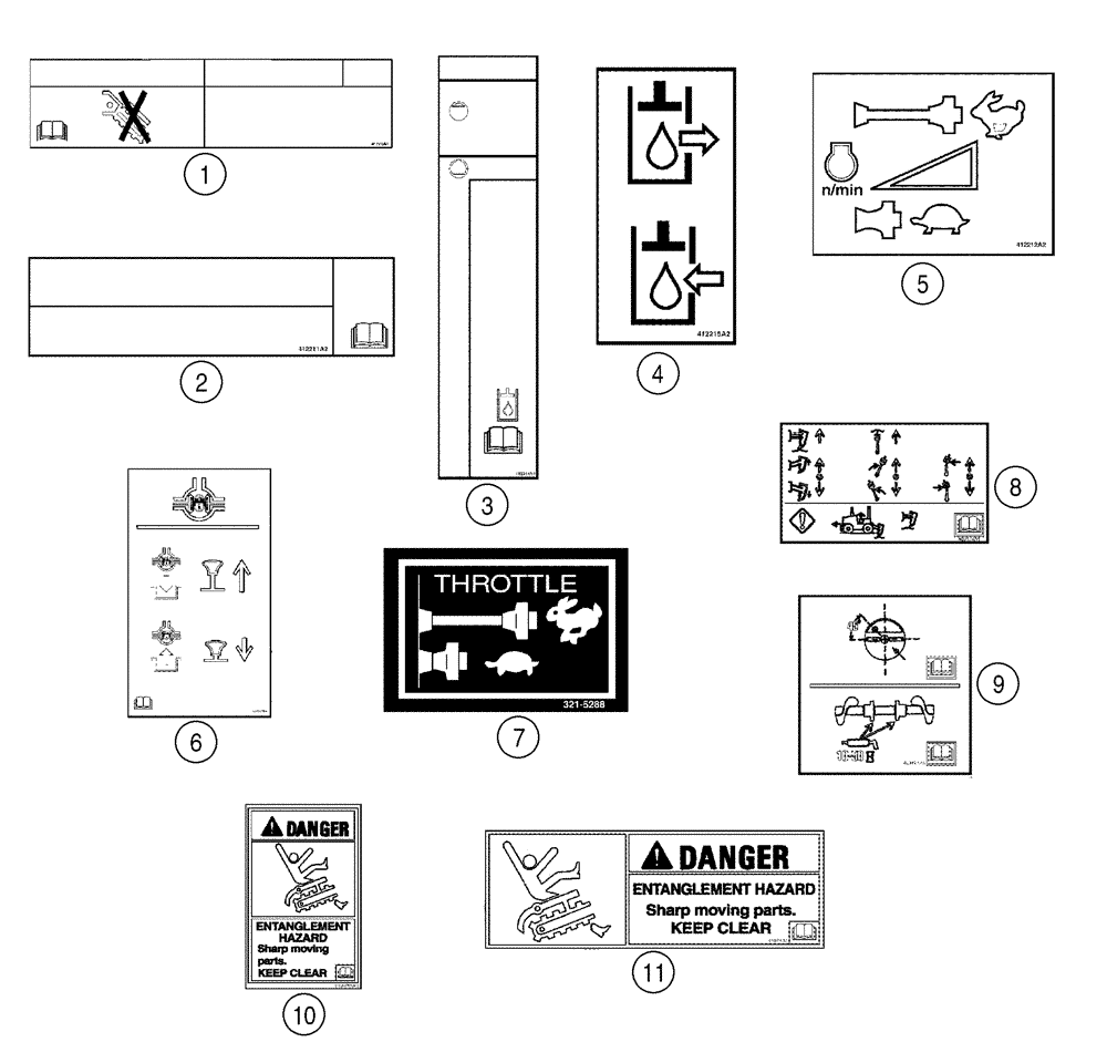 Схема запчастей Case 960 - (09-58) - DECALS, ENGLISH (09) - CHASSIS