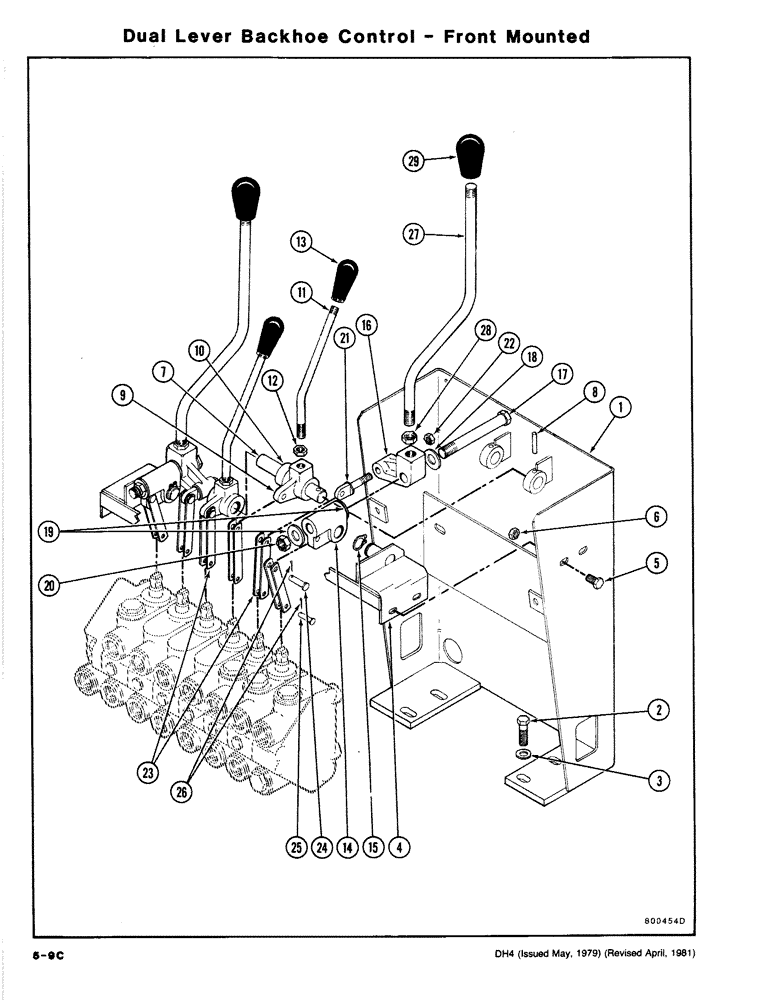 Схема запчастей Case DH4 - (5-09C) - DUAL LEVER BACKHOE CONTROL - FRONT MOUNTED (89) - TOOLS