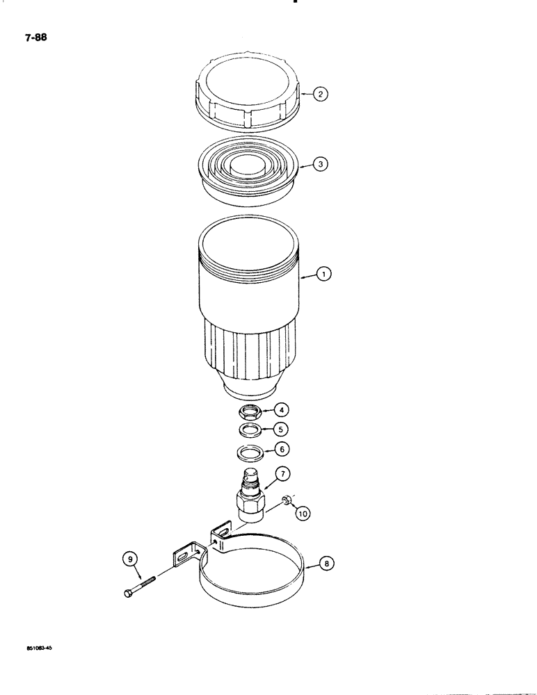 Схема запчастей Case W20C - (7-88) - L114928 BRAKE RESERVOIR (07) - BRAKES