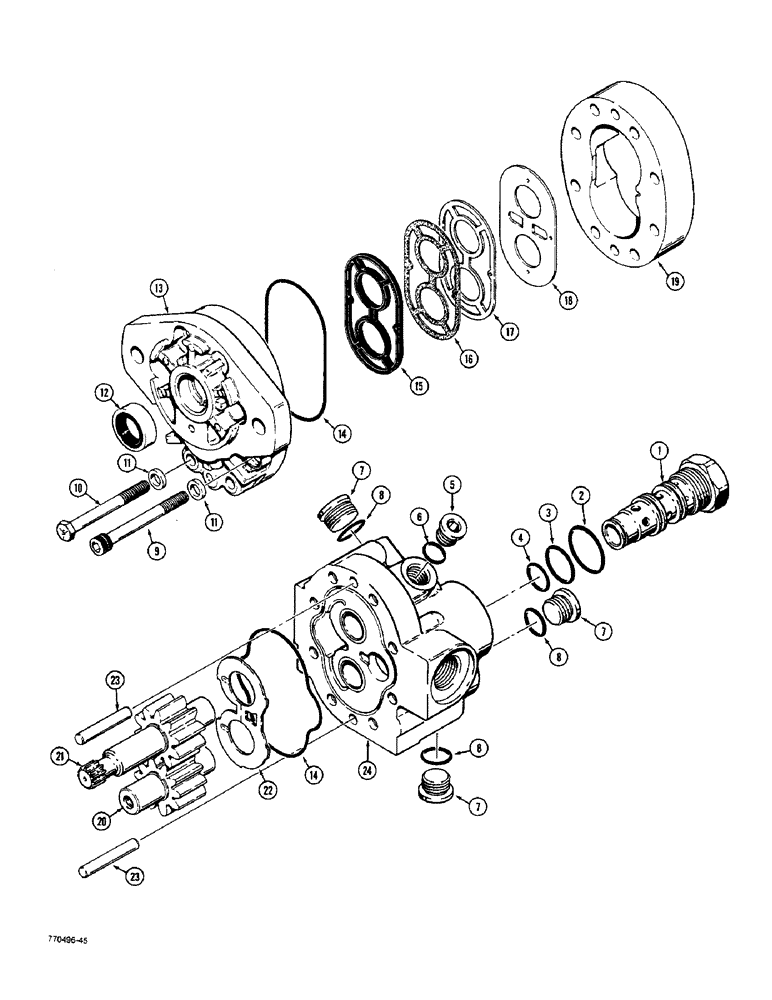 Схема запчастей Case W36 - (6-234) - D77017 HYDRAULIC COOLING PUMP (06) - POWER TRAIN