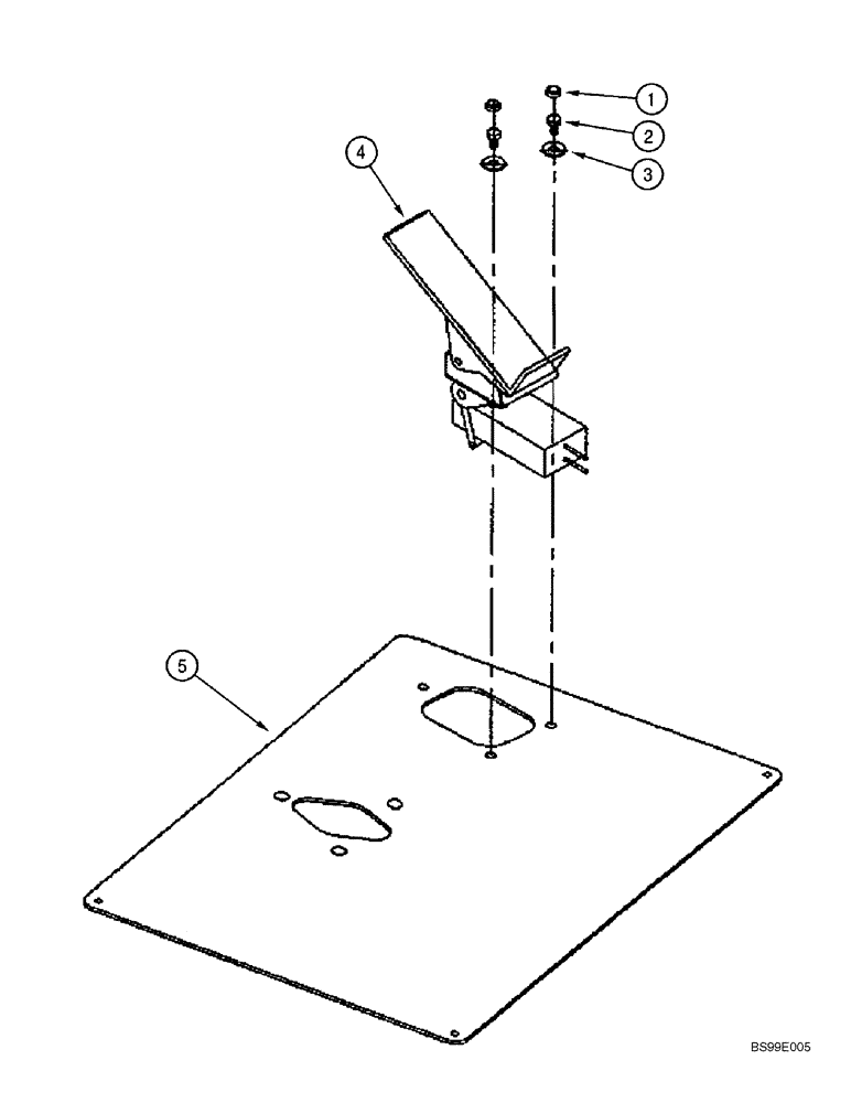 Схема запчастей Case 688G - (3-10) - ACCELERATOR PEDAL AND FLOOR PANEL (03) - FUEL SYSTEM