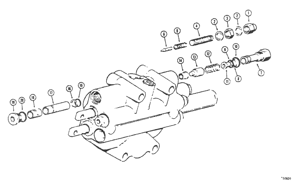 Схема запчастей Case 450 - (236[1]) - W16129 MAIN RELIEF VALVE USED ON MODELS WITH LOGGING ATTACHMENT (07) - HYDRAULIC SYSTEM